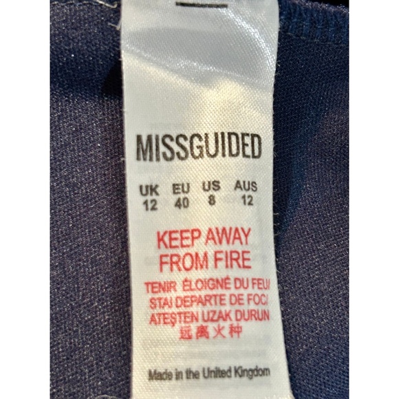 NWT Missguided Strapless Maxi Dress in Navy, Size 8 - Picture 10 of 11